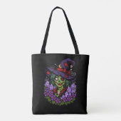 February Zombie Witch with Gems and Flowers Tasche (Rückseite)