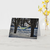 "February's Rest" Weihnachtskarte Karte (Gelbe Blume)