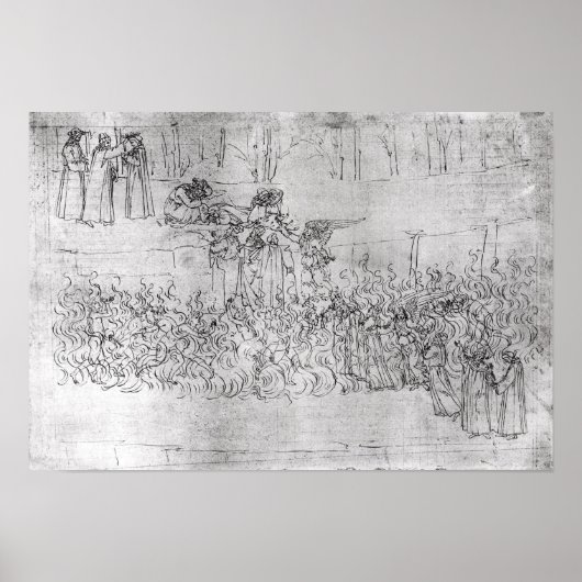 Fechtbrief von Dante von 'Die göttliche Komödie' Poster (Vorne)