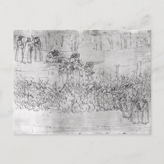 Fechtbrief von Dante von 'Die göttliche Komödie' Postkarte (Vorderseite)