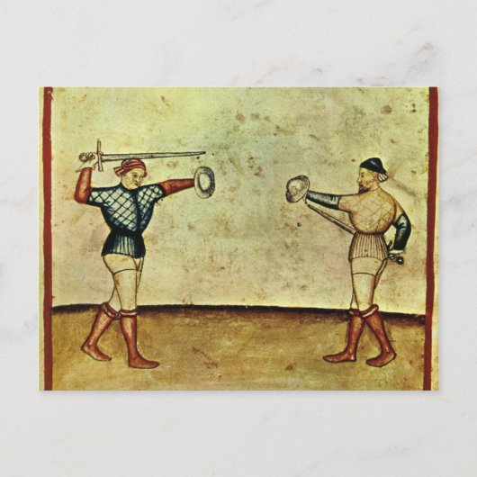 Fechtbuch Postkarte (Vorderseite)