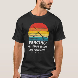 Fechten Angebot Vintage Säbel Florett T-Shirt