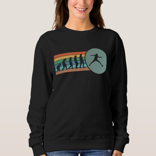 Fechten Evolution Vintage Schwertkampf Retro Fecht Sweatshirt (Vorderseite)