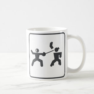 Fechten gegen Karate Kaffeetasse