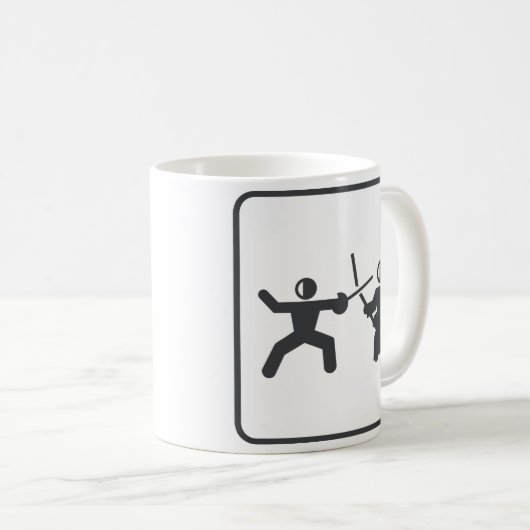 Fechten gegen Kendo Kaffeetasse (VorderseiteRechts)