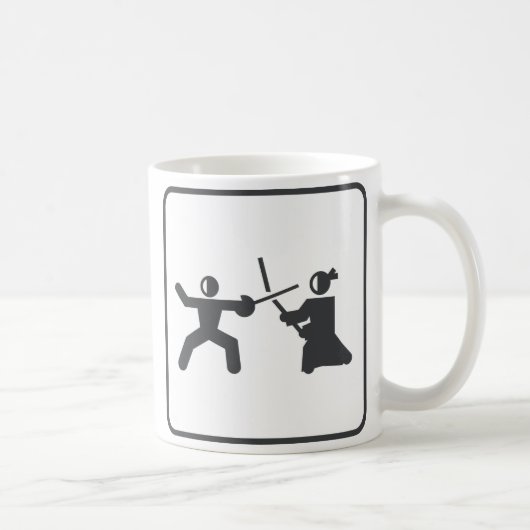 Fechten gegen Kendo Kaffeetasse (Rechts)