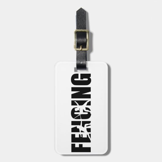 Fechten Gepäckanhänger (Vorderseite vertikal)