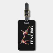 Fechten Gepäckanhänger (Vorderseite vertikal)