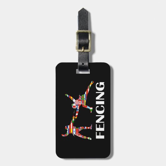 Fechten Gepäckanhänger (Vorderseite vertikal)