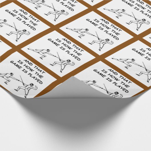 Fechten Geschenkpapier (Ecke)