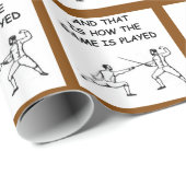 Fechten Geschenkpapier (Rolleneckpunkt)