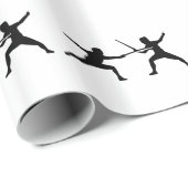 Fechten Geschenkpapier (Rolleneckpunkt)