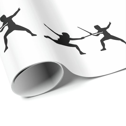 Fechten Geschenkpapier (Rolleneckpunkt)