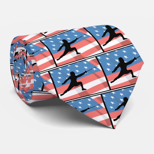 Fechten in Amerika Krawatte (Gerollt)