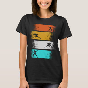 Fechten Vintage Kampfsport Zaun Florett Fechter T-Shirt