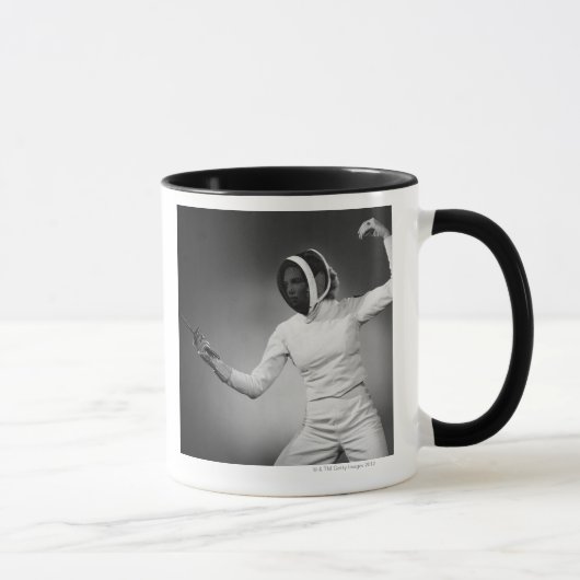 Fechtende Frau Tasse (Rechts)