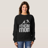 Fechtende Mutter Schwertkampf Fechterin 2 Sweatshirt (Vorne ganz)