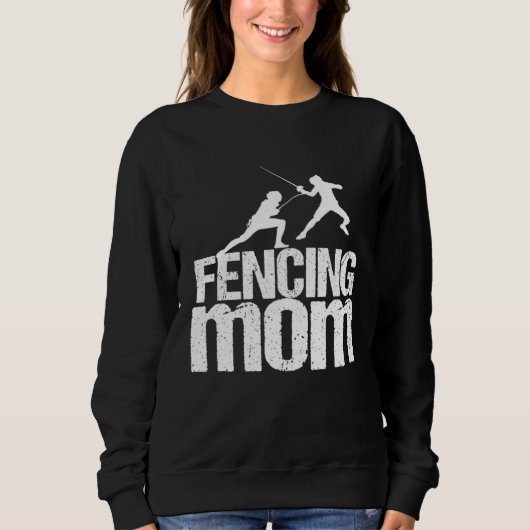 Fechtende Mutter Schwertkampf Fechterin 2 Sweatshirt (Vorderseite)