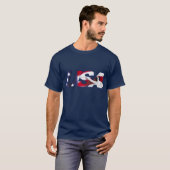 Fechtende USA - blaues Shirt (Vorne ganz)