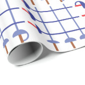 Fechtenklinge-Gitter Geschenkpapier (Rolleneckpunkt)