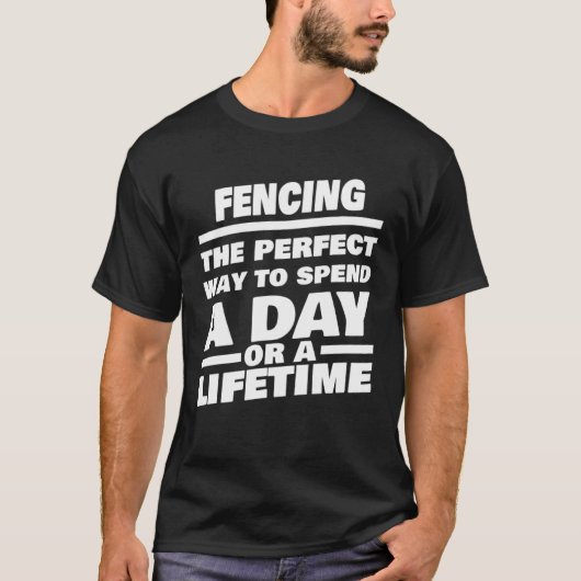 Fechter Lebenslang Sagend  Fechter T-Shirt (Vorderseite)