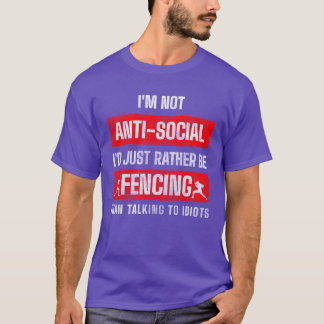 Fechter Sport Fechten Hobby Familie T-Shirt