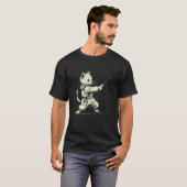 Fechterkatze beim Fechten T-Shirt (Vorne ganz)