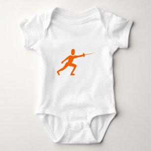 Fechtfigur - Orange Baby Strampler