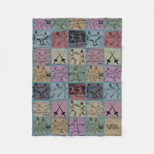 Fechtliebhaber Kuschel-Fleece-Wurfdecke Geschenk Fleecedecke