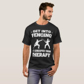 Fechtsport Fechter retro T-Shirt (Vorne ganz)