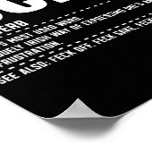Feck Definition Lustige Irische Sprüche Irisches K Poster (Ecke)
