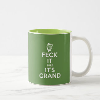 Feck es - Harfe Zweifarbige Tasse