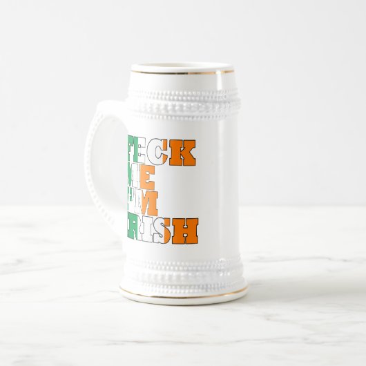 Feck Me I'm Irish Bierglas (Vorderseite Links)