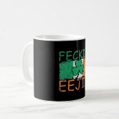 Feckin Eejit Ireland Irish Slang flag Irland Kaffeetasse (Vorderseite Links)