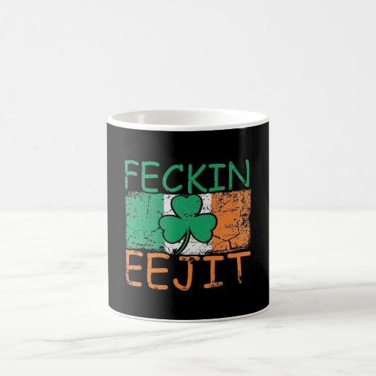 Feckin Eejit Ireland Irish Slang flag Irland Kaffeetasse (Mittel)