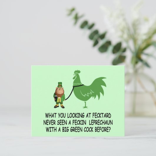 Feckin Irish fecktard Postkarte (Stehend Vorderseite)