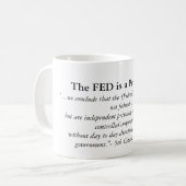 FED ist eine private Bank Kaffeetasse (Vorderseite Links)