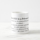 FED ist eine private Bank Kaffeetasse (Mittel)