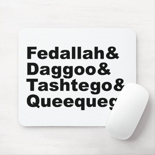 Fedallah Daggoo Tashtego Queequeg | Moby Dick Mousepad (Mit Mouse)