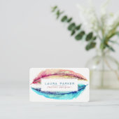 Feder-Aquarell Boho Vogel-Girly modernes Visitenkarte (Stehend Vorderseite)