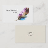 Feder-Aquarell Visitenkarte (Vorne/Hinten)