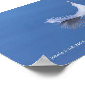Feder auf dem Wasser Poster (Ecke)