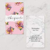 Feder Blume Vector Nahtlos Vintag Visitenkarte (Vorne/Hinten)