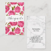 Feder Blume Vector Nahtlos Vintag Visitenkarte (Vorne/Hinten)