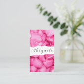 Feder Blume Vector Nahtlos Vintag Visitenkarte (Stehend Vorderseite)