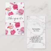 Feder Blume Vector Nahtlos Vintag Visitenkarte (Vorne/Hinten)