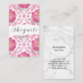 Feder Blume Vector Nahtlos Vintag Visitenkarte (Vorne/Hinten)