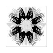 Feder-Blumen-Stempel  Gummistempel (Prägung)
