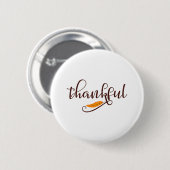 Feder Boho Native Dankbar Typografie Button (Vorne & Hinten)