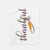 Feder Boho Native Dankbar Typografie Fleecedecke (Vorderseite)